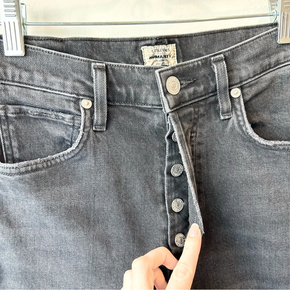 Citizens of Humanity Charlotte High Rise Straight Jeans Black Size 25